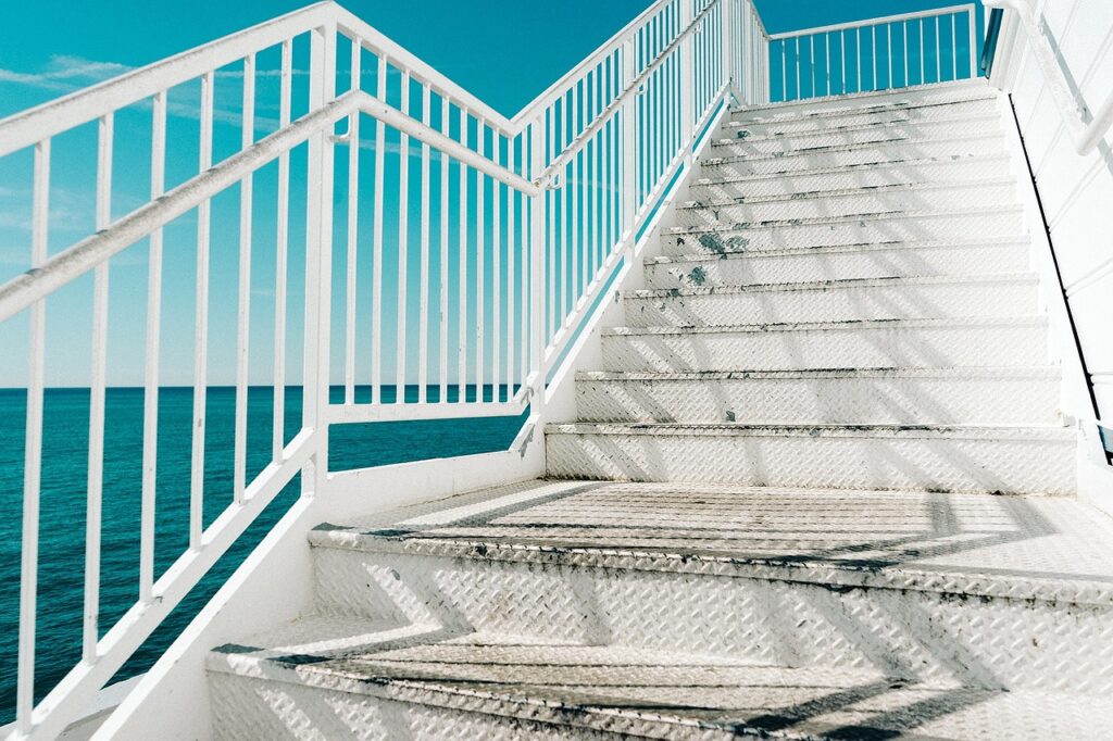 stairs, metal, up